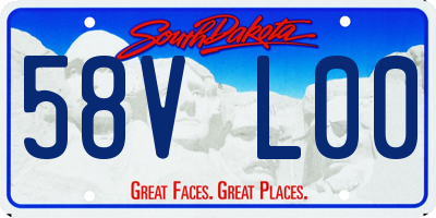 SD license plate 58VL00