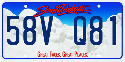 SD license plate 58VQ81