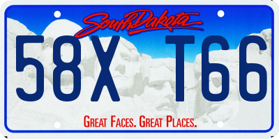 SD license plate 58XT66