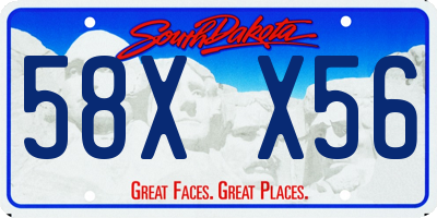 SD license plate 58XX56