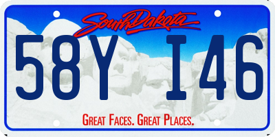 SD license plate 58YI46