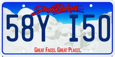 SD license plate 58YI50