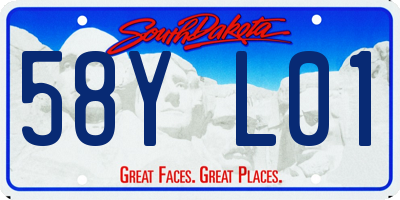 SD license plate 58YL01