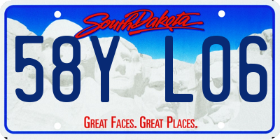 SD license plate 58YL06