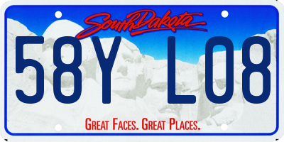 SD license plate 58YL08