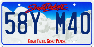 SD license plate 58YM40