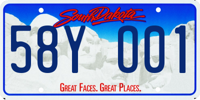 SD license plate 58YO01