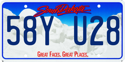SD license plate 58YU28