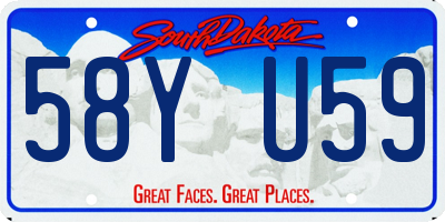 SD license plate 58YU59