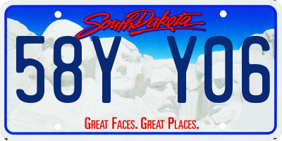 SD license plate 58YY06