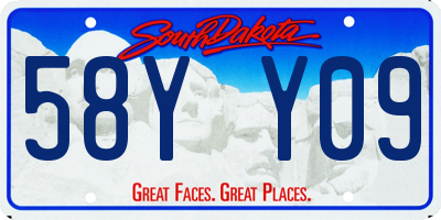 SD license plate 58YY09