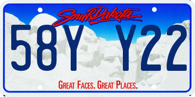 SD license plate 58YY22