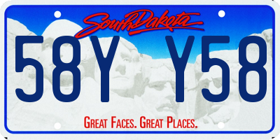 SD license plate 58YY58