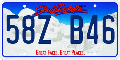 SD license plate 58ZB46
