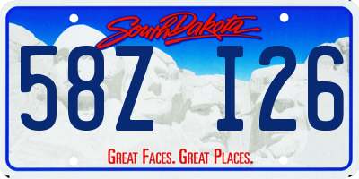 SD license plate 58ZI26
