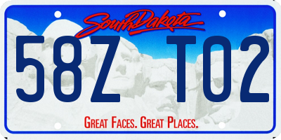 SD license plate 58ZT02