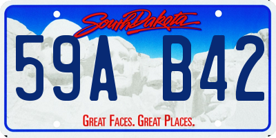 SD license plate 59AB42