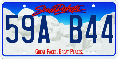 SD license plate 59AB44