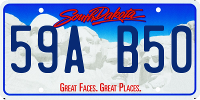SD license plate 59AB50