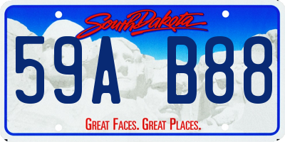 SD license plate 59AB88