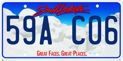 SD license plate 59AC06