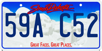 SD license plate 59AC52