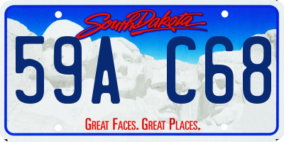 SD license plate 59AC68