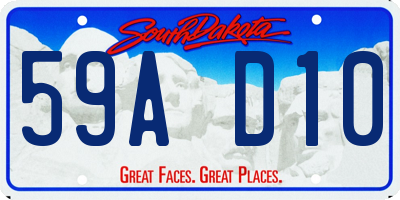 SD license plate 59AD10