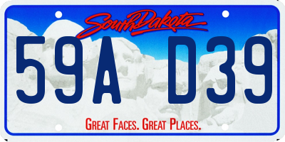 SD license plate 59AD39