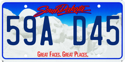 SD license plate 59AD45