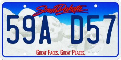 SD license plate 59AD57