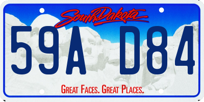 SD license plate 59AD84