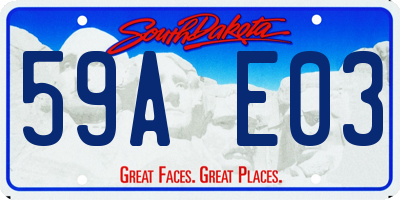 SD license plate 59AE03