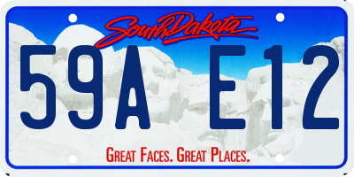 SD license plate 59AE12
