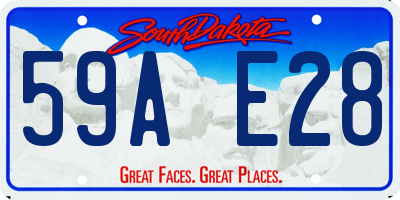 SD license plate 59AE28