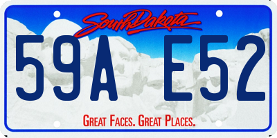 SD license plate 59AE52