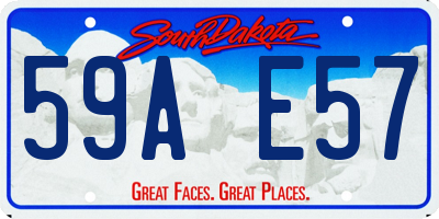 SD license plate 59AE57
