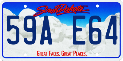 SD license plate 59AE64