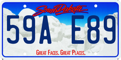 SD license plate 59AE89