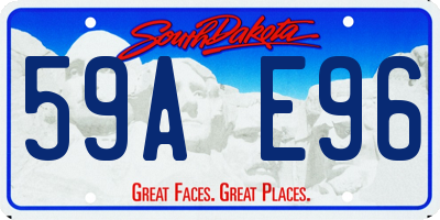 SD license plate 59AE96