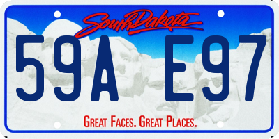 SD license plate 59AE97