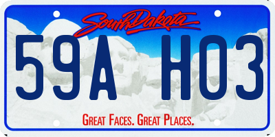 SD license plate 59AH03