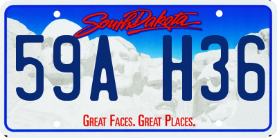 SD license plate 59AH36