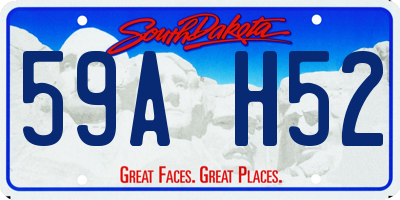 SD license plate 59AH52