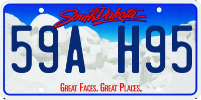 SD license plate 59AH95