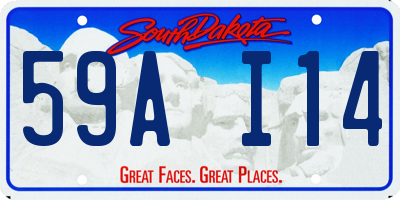 SD license plate 59AI14