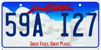 SD license plate 59AI27