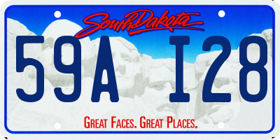 SD license plate 59AI28