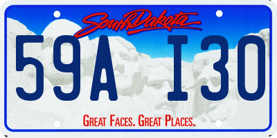 SD license plate 59AI30