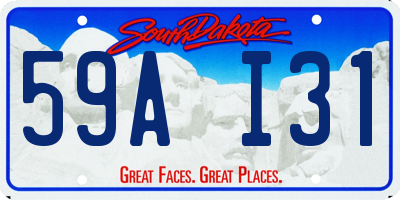 SD license plate 59AI31